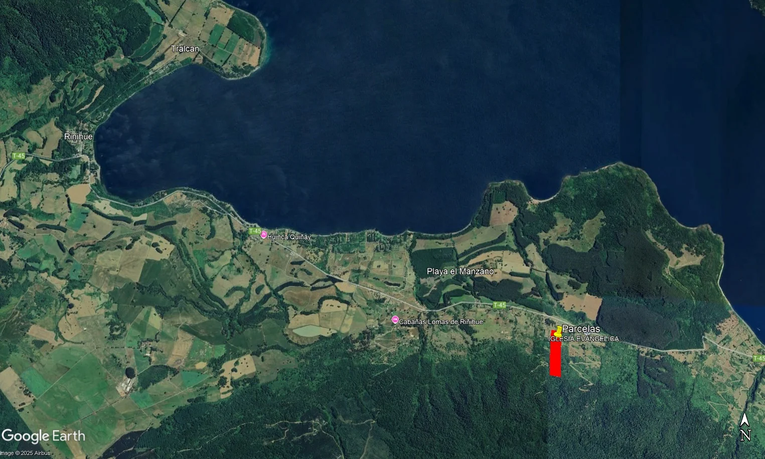 Geographical location of the property in Los Lagos / Riñihue